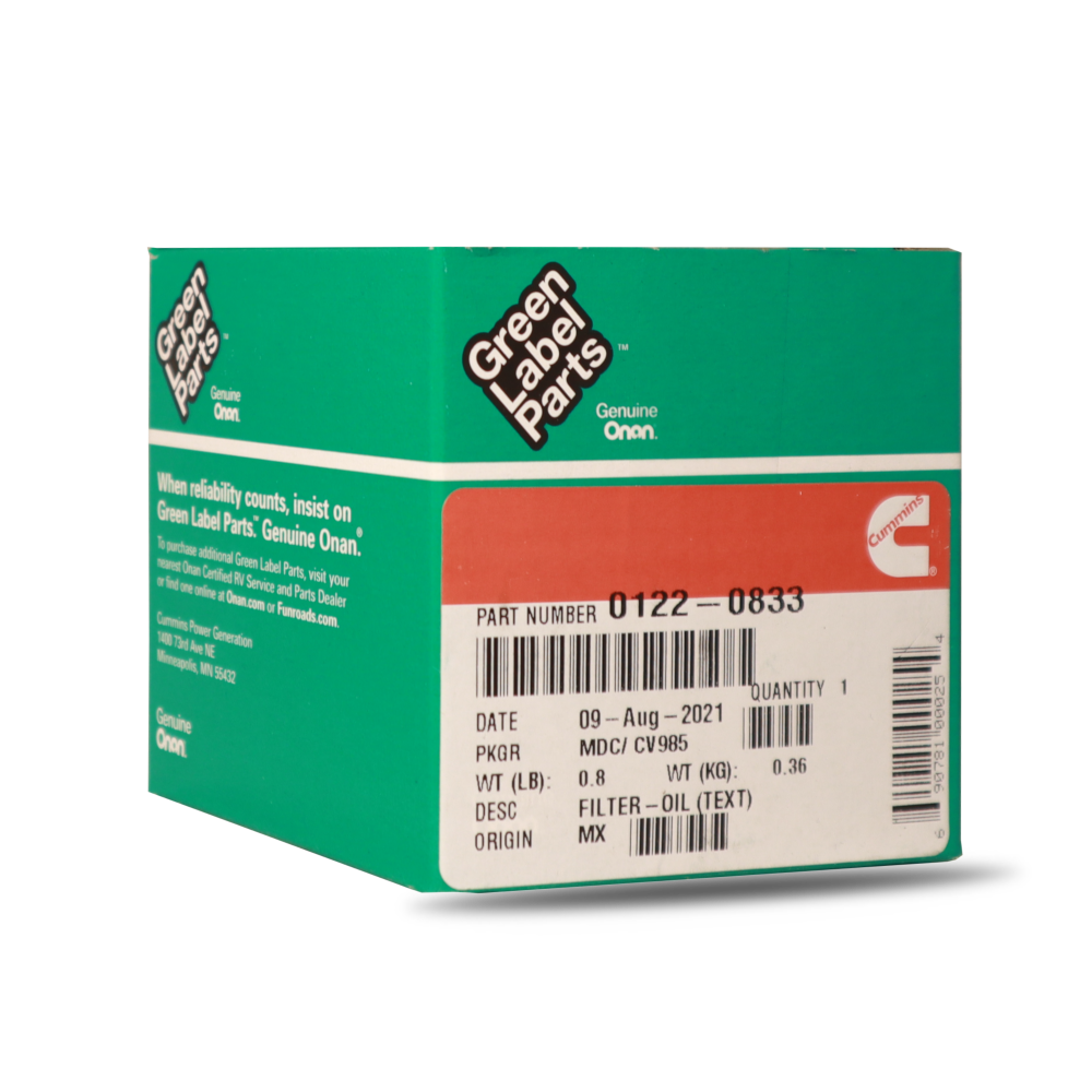 Onan 0122-0833 Lube Filter - Image 3