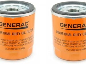Generac Oil Filter 070185B for Air-Cooled and Portable Generators (2 pack)