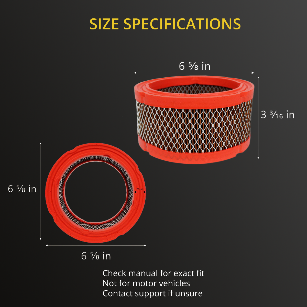 Universal Generator Part- 0c8127 Replacement Air Filter- Compatible 760 Cc & 990 Cc 12-18 Kw Generator Engines- Durable, Reliable Generators Part- Easy Installation & Long-Term Performance - Image 8