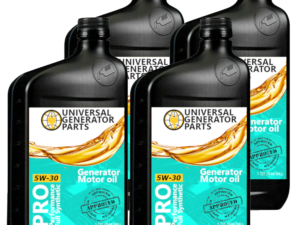 Universal Generator Part-5w-30 Full Synthetic Oil-12kw 18kw Generator Engine- Power Equipment Generators -Superior Lubrication-High-Performance Engine Protection (4 Quart Bottles)