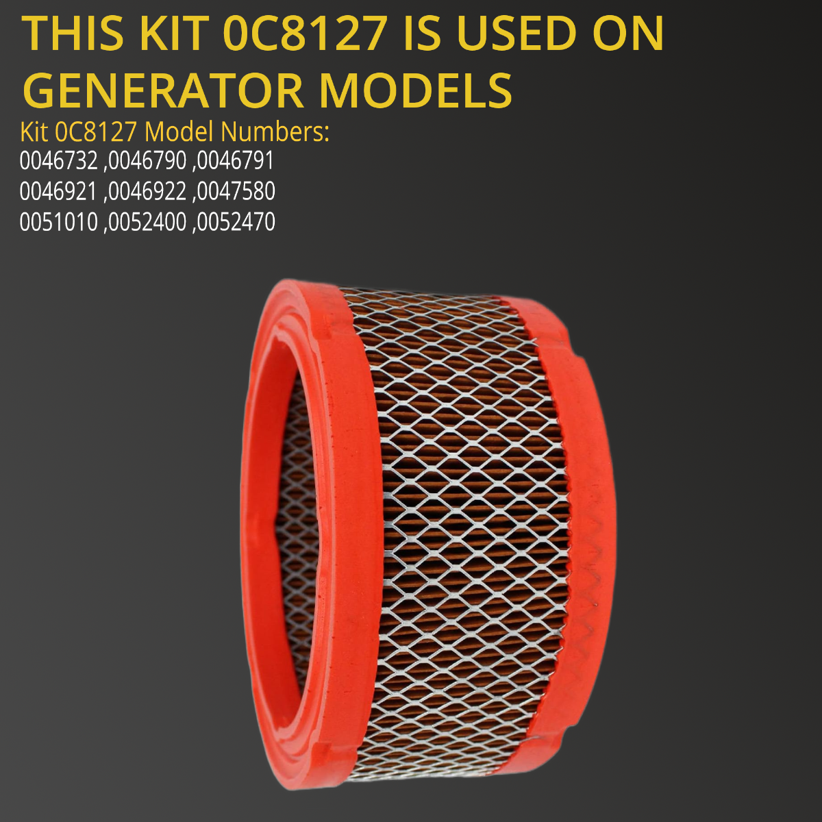 Universal Generator Part- 0c8127 Replacement Air Filter- Compatible 760 Cc & 990 Cc 12-18 Kw Generator Engines- Durable, Reliable Generators Part- Easy Installation & Long-Term Performance - Image 10