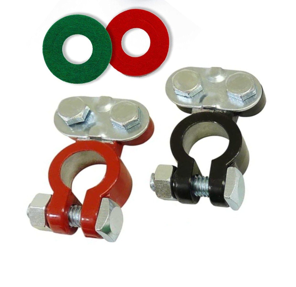 Universal Generator Part Replacement Battery Terminals- Heavy-Duty Connectors for Portable Generators, Corrosion-Resistant Aluminum Terminal Clamps, Compatible with Most Generator Models