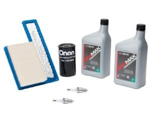 ONAN Generator Replacement Kit-Compatible with 5500kw and 7000kw Generator Engines- 1403116 Air Filter, 122-0836 Oil Filter, 1671638 Spark Plug 15W40 Ona Max Oil-Easy Installation