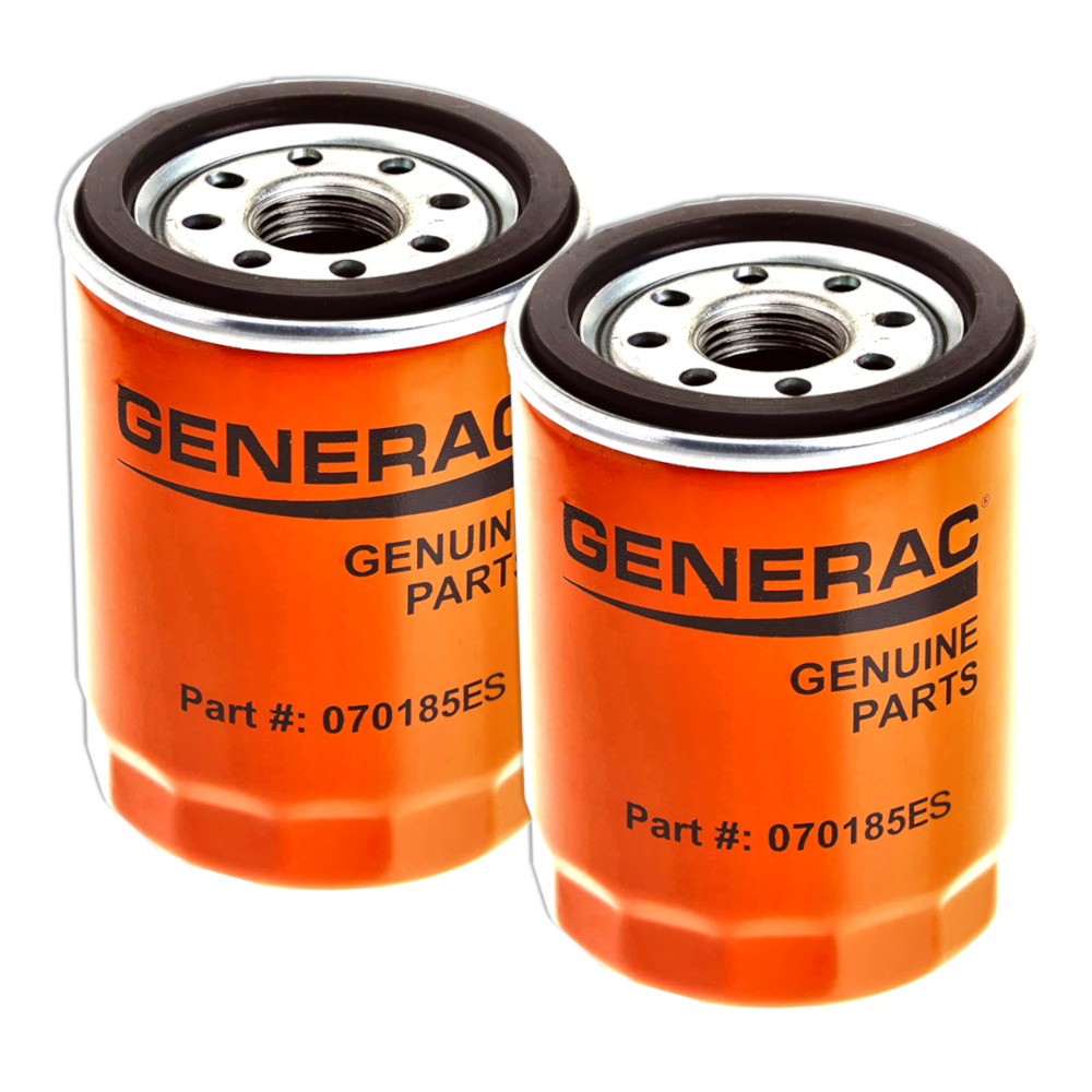 Generac Oil Filter 070185ES for Air-Cooled and Portable Generators 2 pack