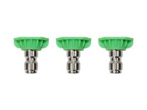 Universal Generator Part- Pressure Washer Nozzle (25Â°)- High Pressure, Stainless Steel, Fits Most Gas & Electric Power Washers - Wash for Home, Car, Garden Cleaning Green- (3 Pack)