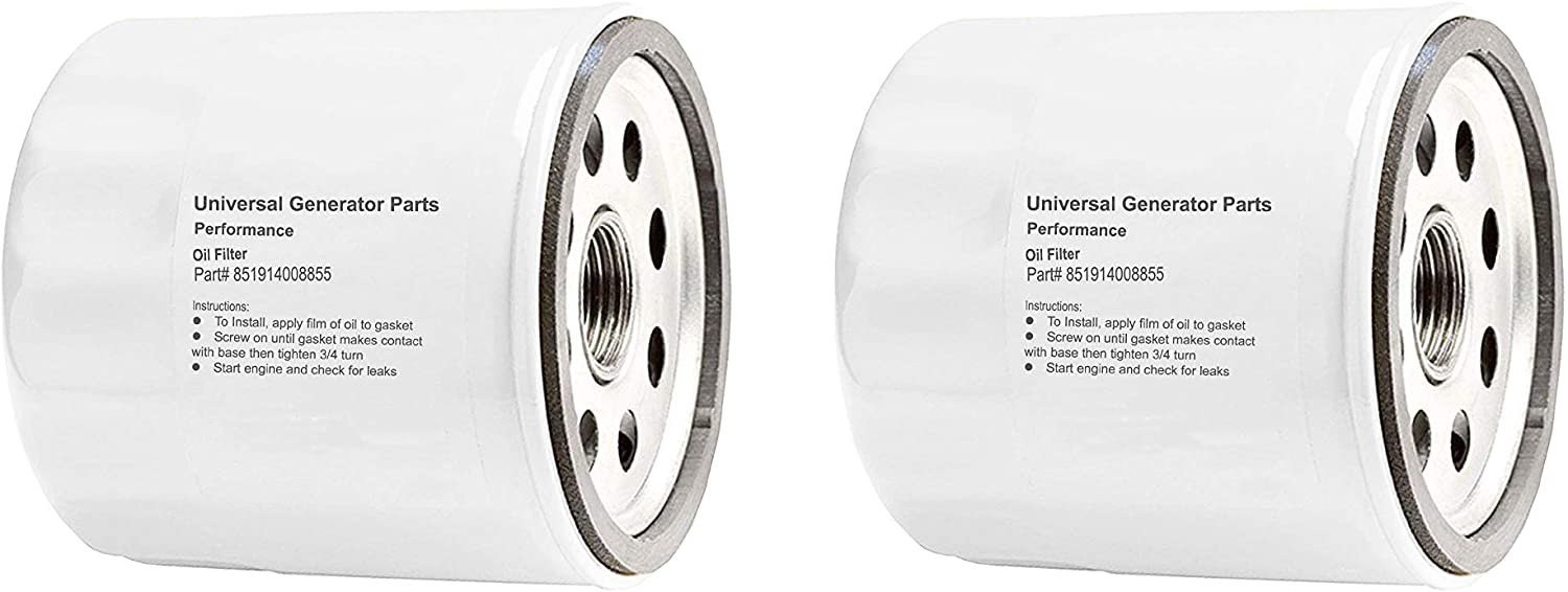 Universal Generator Parts- 52 050 02-S Engine Oil Filter Extra Capacity for Kohler CH11, CH15, CV11, CV22, M18, M20, MV16, MV20 & K582 Durable, Reliable & Easy to Install (2 Pack)