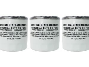 Universal Generator Part- 070185D, 070185DS, 070185B Replacement Oil Filters-Compatible 22 Kw Generators Engine- Durable, Reliable & Long-Term Performance (3 Pack)