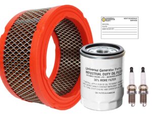 Universal Generator Part- Replacement Kit-Air Filter OC8127, Oil Filter 070185ES and Spark Plug 491055T-Compatible V-Twin 760 cc & 990 cc engines 12-18 kW air-cooled Generator Engines