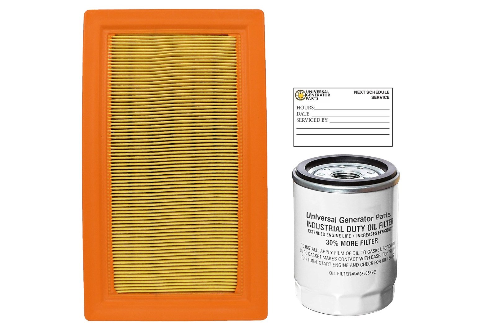 Universal Generator Part-Replacement for 0J8478S Air Filter and 070185E / 070185D Oil Filter-Compatible 14/22 Kw Generator Engines-Durable, Reliable & Long Term Performance