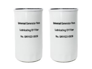 Universal Generator Part - Replacement Oil Filter Onan 0122-0836 Generator - Compatible 5500, 7000 Watts Generator Engines - Reliable Engine Protection and Performance Easy Installation - (2-Pack)