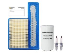 Universal Generator Parts-Replacement Kit-Compatible Onan RV QG 5500 7000 Generator Engines-EF/HGJAA/HGJAB/HGJA, with 140-3116 Air Filter,122-0836 Oil Filter, 167-1638 Spark Plug