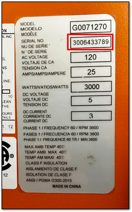 How to Find Your Generac Generator Model & Serial Number 2